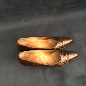 Vintage 1950's Alligator heels pumps